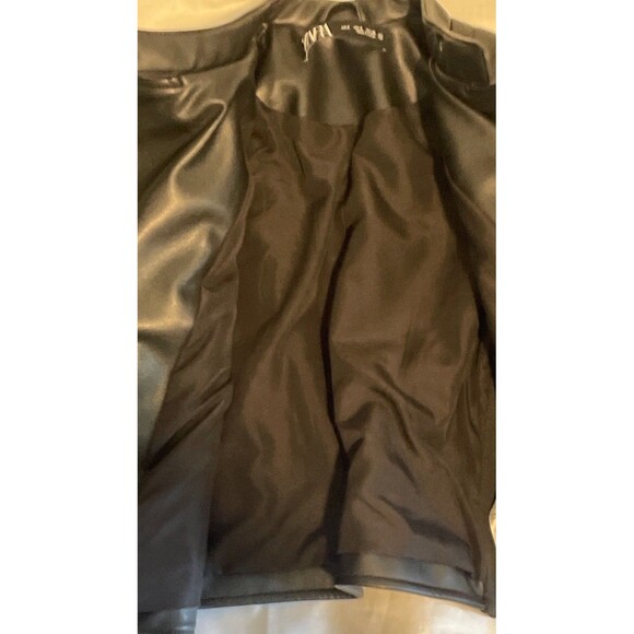 Zara Black Faux Leather Biker Zipper Jacket Women’s Size Small - Picture 4 of 8